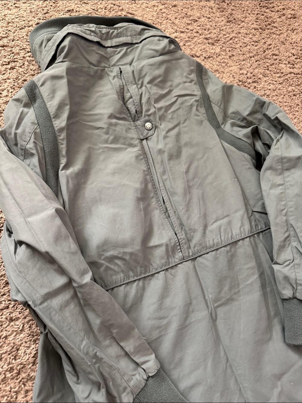 Diesel Y2K 2000's Women's Olive Utility Anorak Jacket with Rib Cuffs - Picture 7 of 8